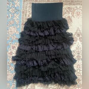 SOLD Free People FP One Black Layered Skirt/Strapless Dress